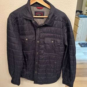 Untuckit hazelton mens long sleeve snap button up lightweight puffer jacket L
